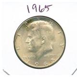 1965 Kennedy Silver Half Dollar - 40% Silver
