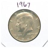 1967 Kennedy Silver Half Dollar - 40% Silver