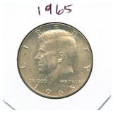 1965 Kennedy Silver Half Dollar - 40% Silver