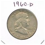 1960-D Franklin Silver Half Dollar