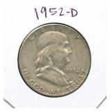 1952-D Franklin Silver Half Dollar