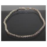 7' Rope Chain Bracelet - Italy 925 'S' Signed,