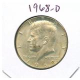 1968-D Kennedy Silver Half Dollar - 40% Silver