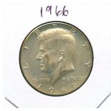 1966 Kennedy Silver Half Dollar - 40% Silver