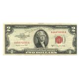 $2 United States Red Note Series 1953-B - Serial