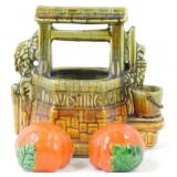 * Wishing Well Planter with Pumpkin Salt & Pepper