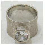 Sterling Silver CZ Ring - 8.17 grams Total