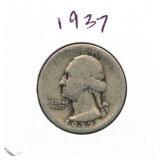 1937 Washington Silver Quarter