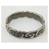 Sterling Silver Tribal Pattern Band - 2.16 grams