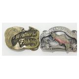 2 Fishing Oriented Belt Buckles