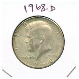 1968-D Kennedy Silver Half Dollar - 40% Silver