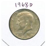 1968-D Kennedy Silver Half Dollar - 40% Silver