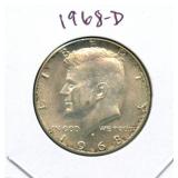 1968-D Kennedy Silver Half Dollar - 40% Silver