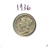 1936 Mercury Silver Dime