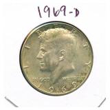 1969-D Kennedy Silver Half Dollar - 40% Silver
