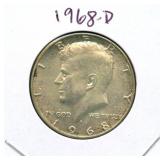 1968-D Kennedy Silver Half Dollar - 40% Silver