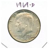 1969-D Kennedy Silver Half Dollar - 40% Silver