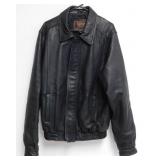 Colebrook Leather Coat Size L/T in Good Condition