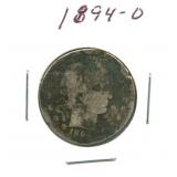 1894-O Barber Silver Quarter
