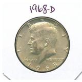 1968-D Kennedy Silver Half Dollar - 40% Silver