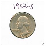 1953-S Washington Silver Quarter