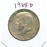 1968-D Kennedy Silver Half Dollar - 40% Silver