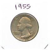1955 Washington Silver Quarter
