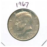 1967 Kennedy Silver Half Dollar - 40% Silver