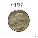 1952 Washington Silver Quarter