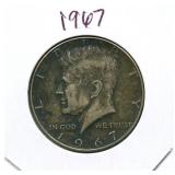 1967 Kennedy Silver Half Dollar - 40% Silver