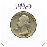 1946-D Washington Silver Quarter