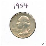 1954 Washington Silver Quarter