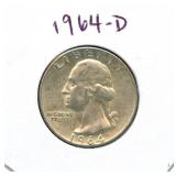 1964-D Washington Silver Quarter