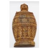 * Wooden Carved Wall Lady (India?) Plaque