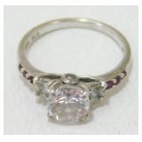 Sterling Silver CZ Ring - 2.39 grams Total