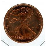 2012 Walking Liberty Design Copper Round - One