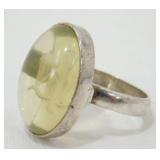 Sterling Silver Scales of Justice Ring - 8.64