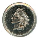 Indian Head Design One Troy Ounce Silver .999
