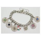 Sterling Silver Charm Bracelet w/ Charms - 31.91