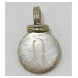 Sterling Silver 'A' Pendant - 10.79 grams Total