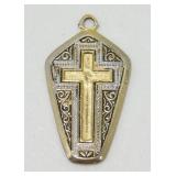 Silver Plated Cross Pendant - 6.12 grams Total