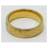 Titanium Gold-Plated 6mm Band - 3.02 grams Total