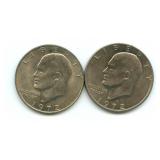Pair of Eisenhower Dollars