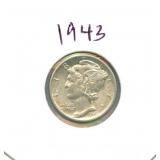 1943 Mercury Silver Dime