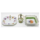 * 2 Vintage Ashtrays & a Small Vase