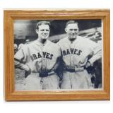 * Framed Picture - George Sisler & Rogers Hornsby
