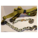 Heavy Duty Tow Strap with Chains & Hooks