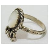 Vintage Sterling Silver Moonstone Ring - Size