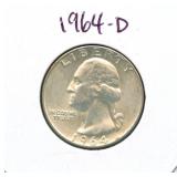 1964-D Washington Silver Quarter