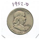 1952-D Franklin Silver Half Dollar